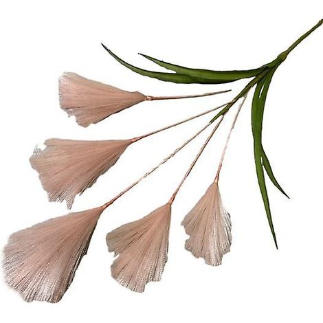 Fleurs artificielles de la pampa, style bohème, réalistes, inaltérables, duveteuses, pour la décoration de mariage et d'intérieur.rose clair (1/5)