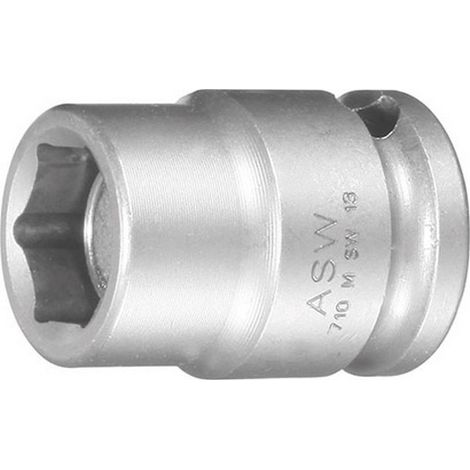 Manguito de choque 3/8'', con Imán permanente potente, lado e/planos : 13 mm, Largo 30 mm, Ø exterior de la toma de fuerza 20,0 mm