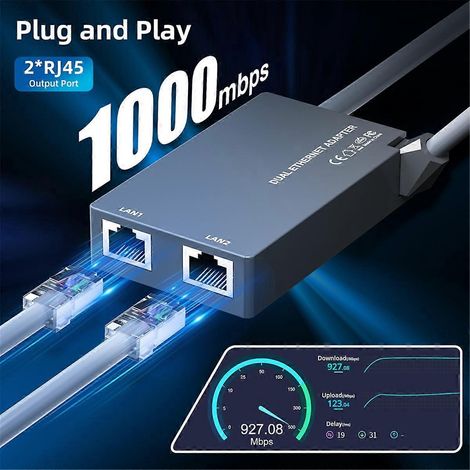 2-Port-Ethernet-Adapter für externe kabelgebundene Netzwerke GEN2 (1/5)