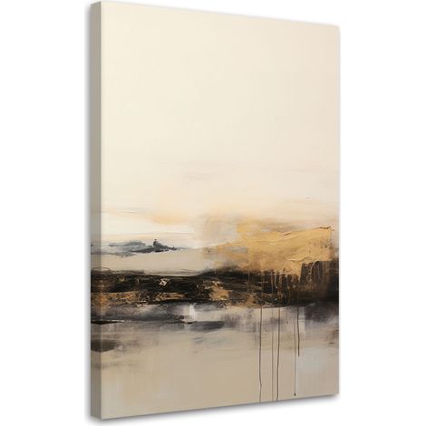 Tableau déco Abstraction moderne Beige 60x90 (1/5)
