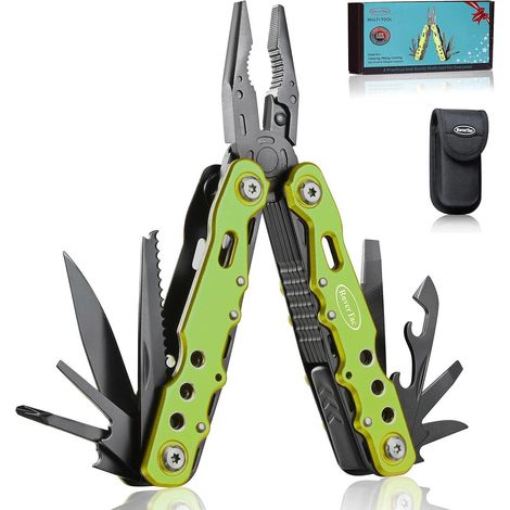 Multitool Survival Werkzeug Zange Multifunktionsmesser Camping Outdoor Grün (1/5)