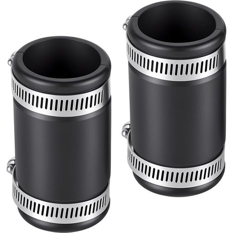 Lot de 2 Manchon en Caoutchouc Flexible 40 mm avec Colliers de Serrage en Acier Inoxydable pour Diamètre Extérieur de 36 à 43 mm (1/5)