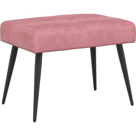 Bench with Button Tufted Pink 60 x 40 x 45 cm Velvet vidaXL (1/5)