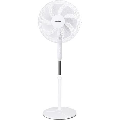 Aigostar Ventilatore a Piantana 50W 7 Pale Oscillante 3 Velocità 40cm