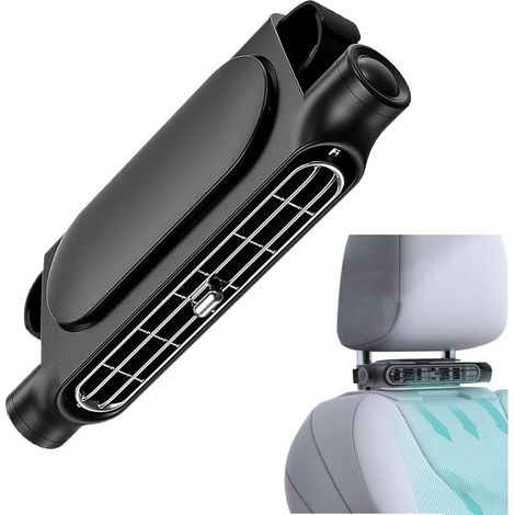 Ventilateur Arrière Auto Rechargeable 3000mAh 3 Vitesses Sièges (1/5)
