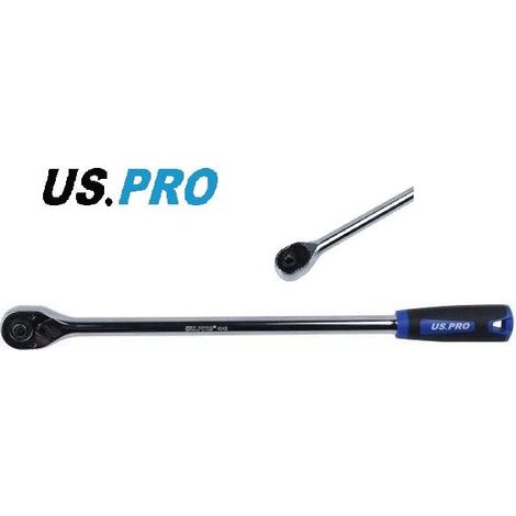 US PRO 1/4"" Ratchet Wrench Quick Release Straight Long Ratchet 305MM 72T 4242