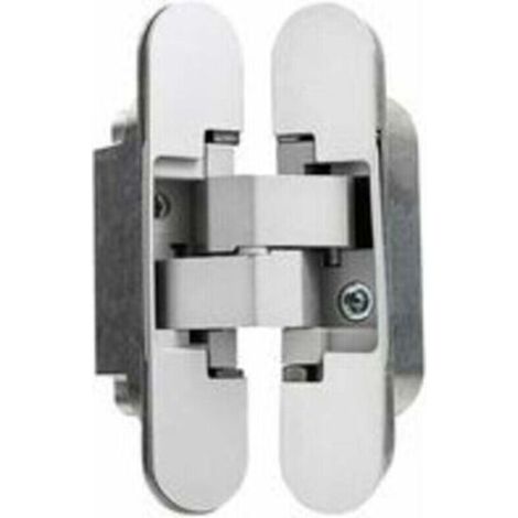 Charnière invisible pour portes, Lot de 2 charnières invisibles pour portes lourdes, charge 40 kg, ouverture 180º