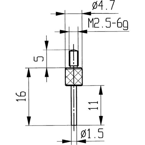 Messeinsatz f.Messuhren u.Feinz. Stahl Abb.14/ 1,5 mm Käfer