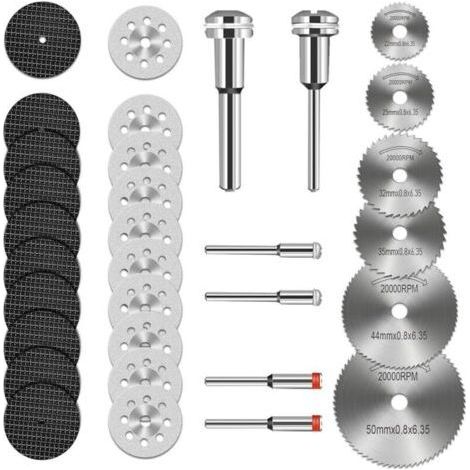 Rotary Tool Cutting Disc Set, Diamond Cutting Wheels for Wood Metal, Circular Saw Blade, Resin Cutting Disc, Diamond Grinding Wheels for Wood, Glass, Plastic, Stone and (1/5)