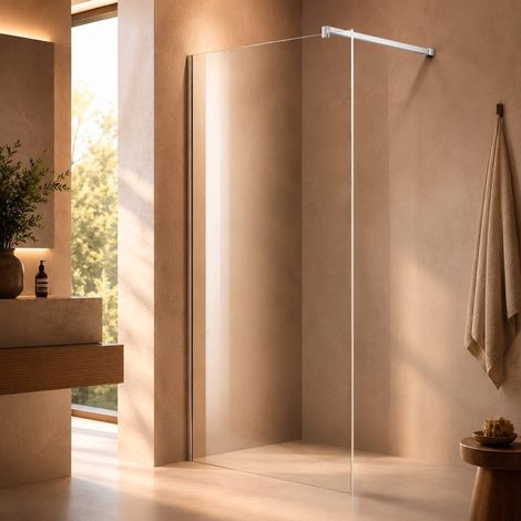 Paroi de douche fixe 80 cm - Verre épais 8 mm transparent - Douche à l'italienne (1/5)