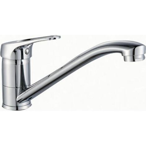 Robinet Cuisine, Robinet de cuisine mitigeur à rotation 360° & levier unique, avec cartouche en céramique & tuyau de 60cm, Messing Chrom Anti-Corrosion pour évier de cuisine, Chromée