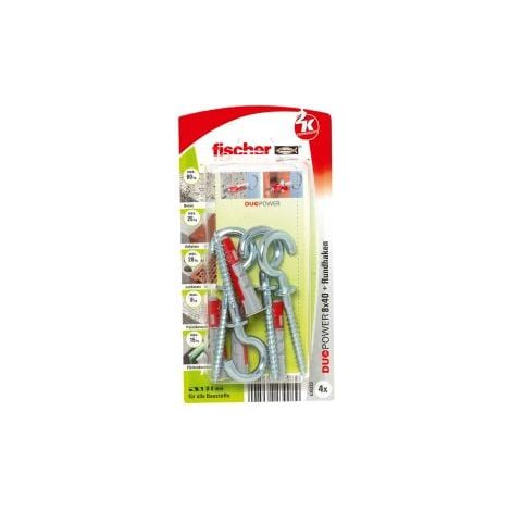 Fischer 4x  DUOPOWER 8X40  RH con  gancio rotondo  535223
