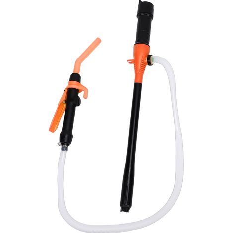 Pompe de transfert portable alimentée par piles pompe siphon pour carburant diesel eau débit 2,2 GPM réglable multifonction avec filtre orange (1/5)