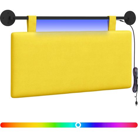 Maison Exclusive - Testiera sospesa Con luce LED Giallo Chiaro Tessuto in Cords (1/5)
