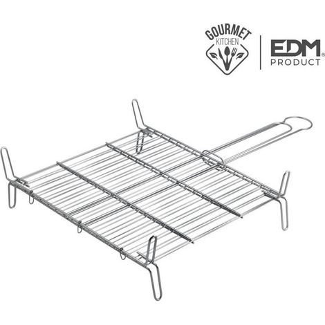 Griglia doppia per barbecue - Zinco - 25x25 cm - 76841