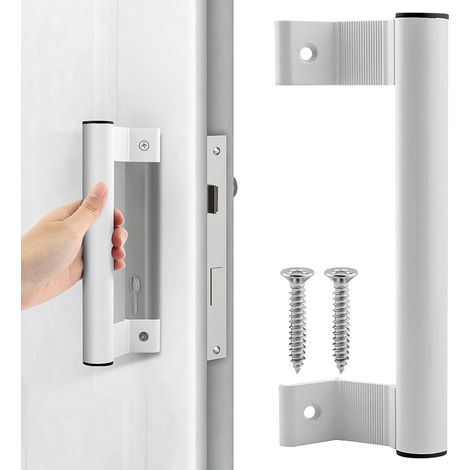 Lot de 2 poignées de porte coulissante de 20,3 cm en alliage d'aluminium - Poignées de porte coulissante - Convient aux trous de montage de 16,5 cm (1/5)
