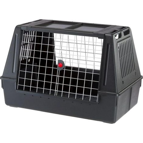 Ferplast Transportín Perros Coche Atlas Car Scenic 100, Transportin Perro Grande MAX 40 Kg. Cerradura de Seguridad, Compartimentos portaobjetos, Alfombrilla de Drenaje incluida, 100 x 60 x h 66 cm. (1/5)