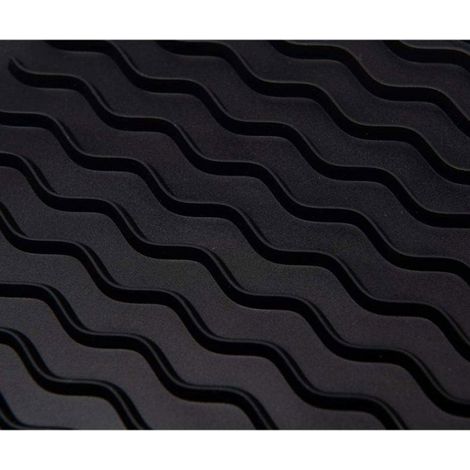 2 tapis égouttage silicone noirs 30x40 cm, plan travail, séchage rapide, résistants chaleur (1/5)