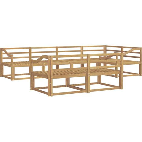 Set di divani da esterno 8 pcs Bianco 325 x 166,5 x 73 cm vidaXL