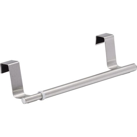 Porte-Serviettes à Suspendre télescopique - Extensible, Acier Inoxydable, 22-35 x 6 x 7 cm, Argent Mat (1/5)