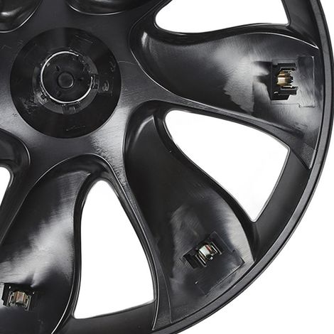 4 Jantes Enjoliveurs 19 Pouces Style Tornade Sportif Couvre-Roue de Remplacement Tesla Model Y 2020-2023 Noir Mat (1/5)