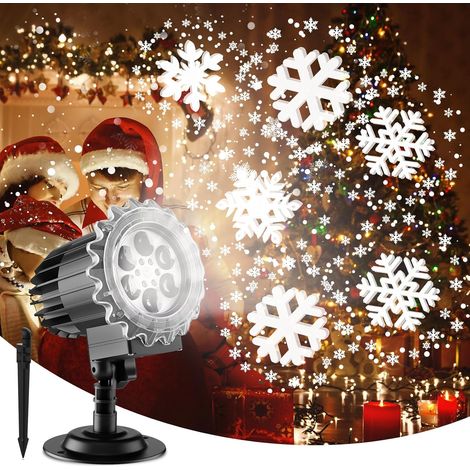 Projektor Weihnachten Aussen, LED-Lichter mit Schneefall-Effekt Weihnachtsdekoration Projektorleuchten für den Außenbereich IP65 wasserdicht Rotierender Projektor Außenbeleuchtung für Weihnachten, Neu (1/5)