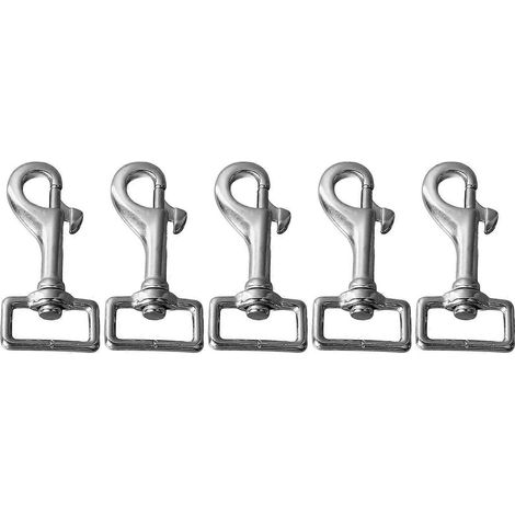 Mousquetons carrés de 27 mm avec crochet rotatif à 360° et clips à ressort en acier inoxydable 316 pour Be