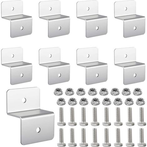 Lot de 8 supports panneau solaire en aluminium forme Z avec 16 boulons et 16 écrous, kit de montage robuste pour installation toiture et véhicule. (1/5)