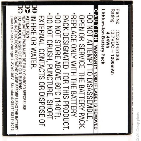 NX - Batterie téléphone, smartphone, GSM pour Blu 3.7V 1200mAh - C525145130LC535143130T (1/4)