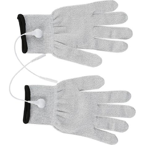 Gants de Massage Électrique avec Électrodes et Câbles pour Thérapie (Taille L) (1/5)