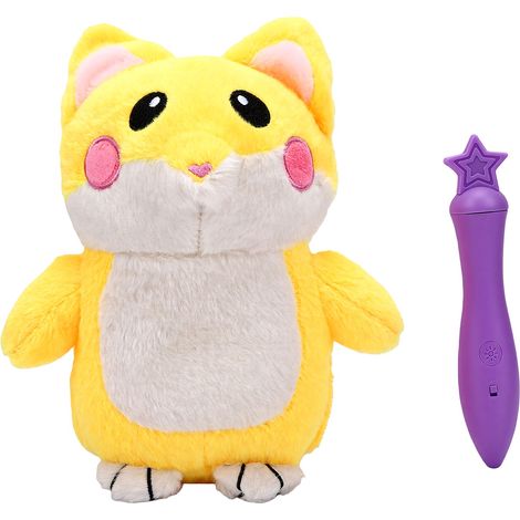 Peluche phosphorescente douce avec stylo LED pour créer des motifs lumineux (renard) (1/5)