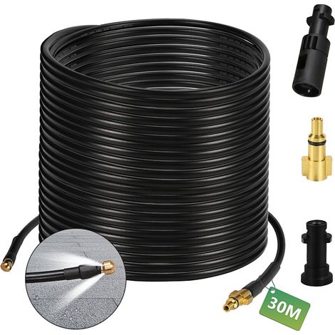 Randaco Manguera desatascadora 30m 180Bar PVC con boquilla fija de cobre y M22