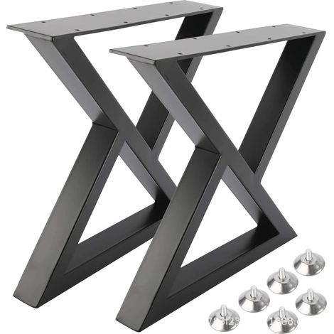 Pieds de table en acier forgé, supports de table de bistrot, jambes de bar métalliques, bases de bureau robustes (1/5)