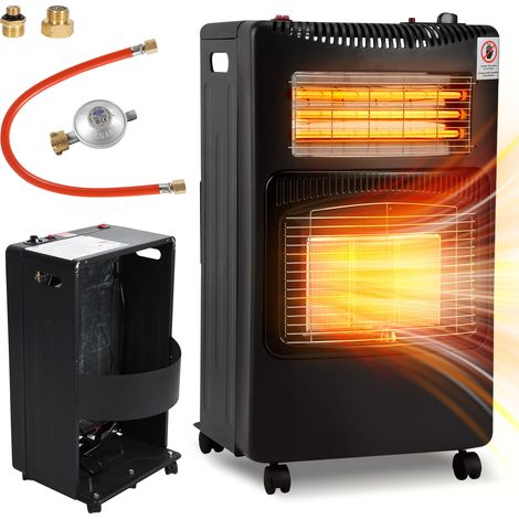 Jopassy Nuova stufa elettrica a gas Slim 42x36x73 cm 4,2kW  3 livelli di calore + tubo del gas + regolatore di pressione del butano (1/5)