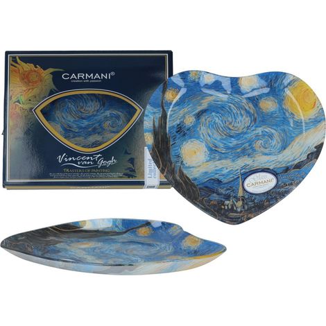 Carmani, plato decorativo y funcional - corazón - VAN gogh/La noche estrellada (1/3)