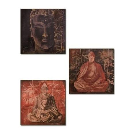 Quadro da Parete tecnica mista buddha 60 x 60 x 4 cm 3 Modelli (1/2)