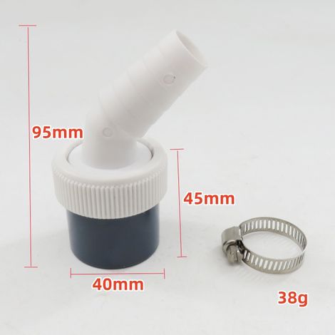 Raccord de vidange Y pour machine à laver, embout convertisseur 2-en-1 avec tuyau d'extension, 40mm quoi (1/3)