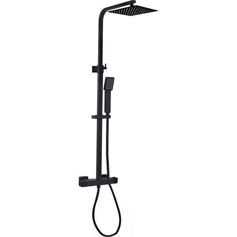 Badplaats Cabezal de ducha Levu - Negro - Ducha de lluvia - Con