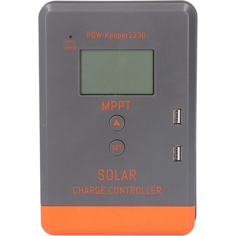 MPPT Charge Controller, Solar Charge Controller with LCD Screen 30A 12V 24V with Backlight, Multiple Protection, PV Discharge 8-32V Solar Panel Charger