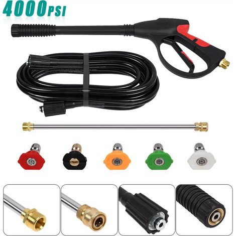 Pistolet de nettoyage haute pression 4000 PSI et kit de tuyau de nettoyage de 8 mètres pour pistolets de peinture automobile (1/5)