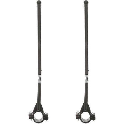 Lot de 2 mâts de guidon pour vélo, mâts d'affichage pour vélo, mâts pour enfants, supports de fixation pour l'extérieur-28.00X4.50X1.40CM-Black (1/2)