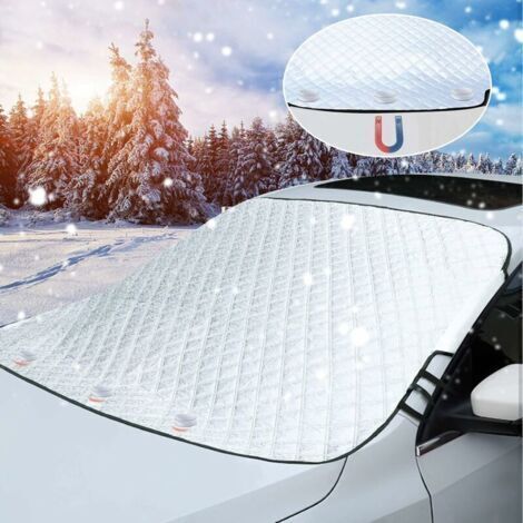 Protege Pare Brise Givre, Protection Pare Brise Hiver, Couverture Pare Brise Voiture, 3 magnétique, Universelle pour Voiture Anti Givre, Neige, Glace, Pluie et Soleil, Repliable, 193126cm (1/5)