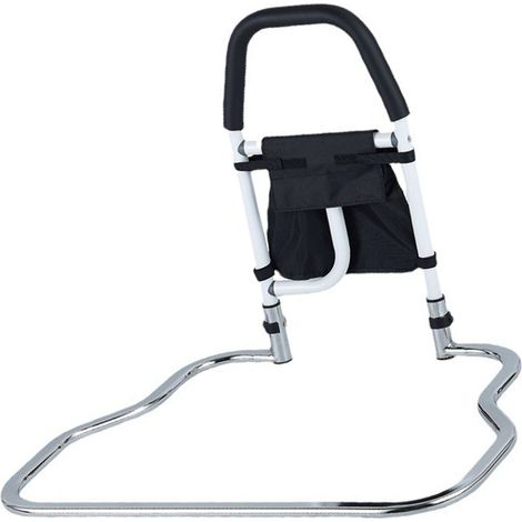 Barrière de lit pliable haute résistance, sécurisée antidérapante, tube plat portable, support de chevet pour personnes âgées et adultes (1/5)