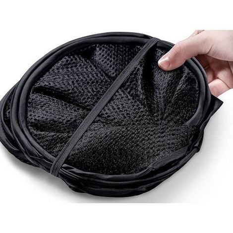Panier à linge sale filet pliable Gris panier de rangement Sac à linge sale Jouets perméable l'air orbeille avec Poignée 603434cm (1/4)