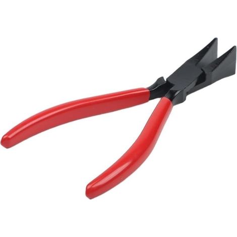 Pinces de tôlier, droit/90°, fer, rouge, pour pliage de tôle (1/5)