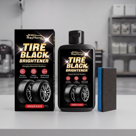 Tire care cream for car tires, rubber protection, retreading, and shine, tire cleaning and care cream -- 100g + sponge -- BIEMMEDUE (1/5)