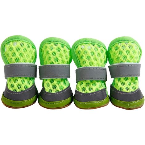 Chaussures de sport pour chiens, bottes résistantes, bottines respirantes en maille avec protection pour pattes, semelle souple réfléchissante, pour petits chiens (1/4)
