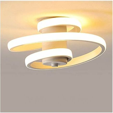 Plafonnier LED Moderne, 24W Lampe de Plafond en Aluminium et Acrylique, Créatif en Forme de Spirale Luminaire Plafonnier pour Salon Chambre Cuisine Couloir Salle de Bains (1/5)