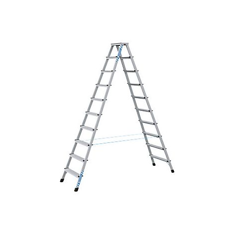 Escalera de peldaños profesional  anodizada  ascenso por ambos
