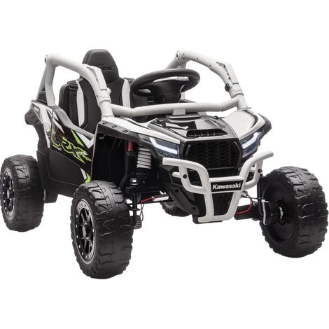 Veicolo elettrico fuoristrada 12V per bambini KAWASAKI TERYX KRX 1000 grigio con telecomando (1/5)